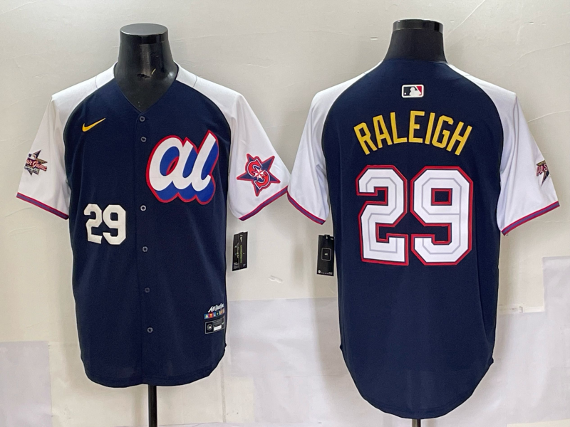 Men Seattle Mariners #29 Raleigh Blue MLB  All star Nike 2025 Jersey style 008